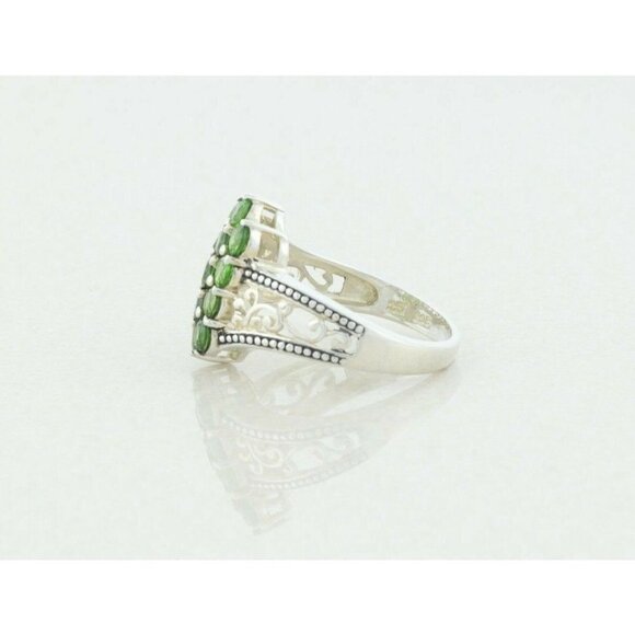 Sterling Silver Natural Peridot Ring Size 7 - Picture 6 of 7